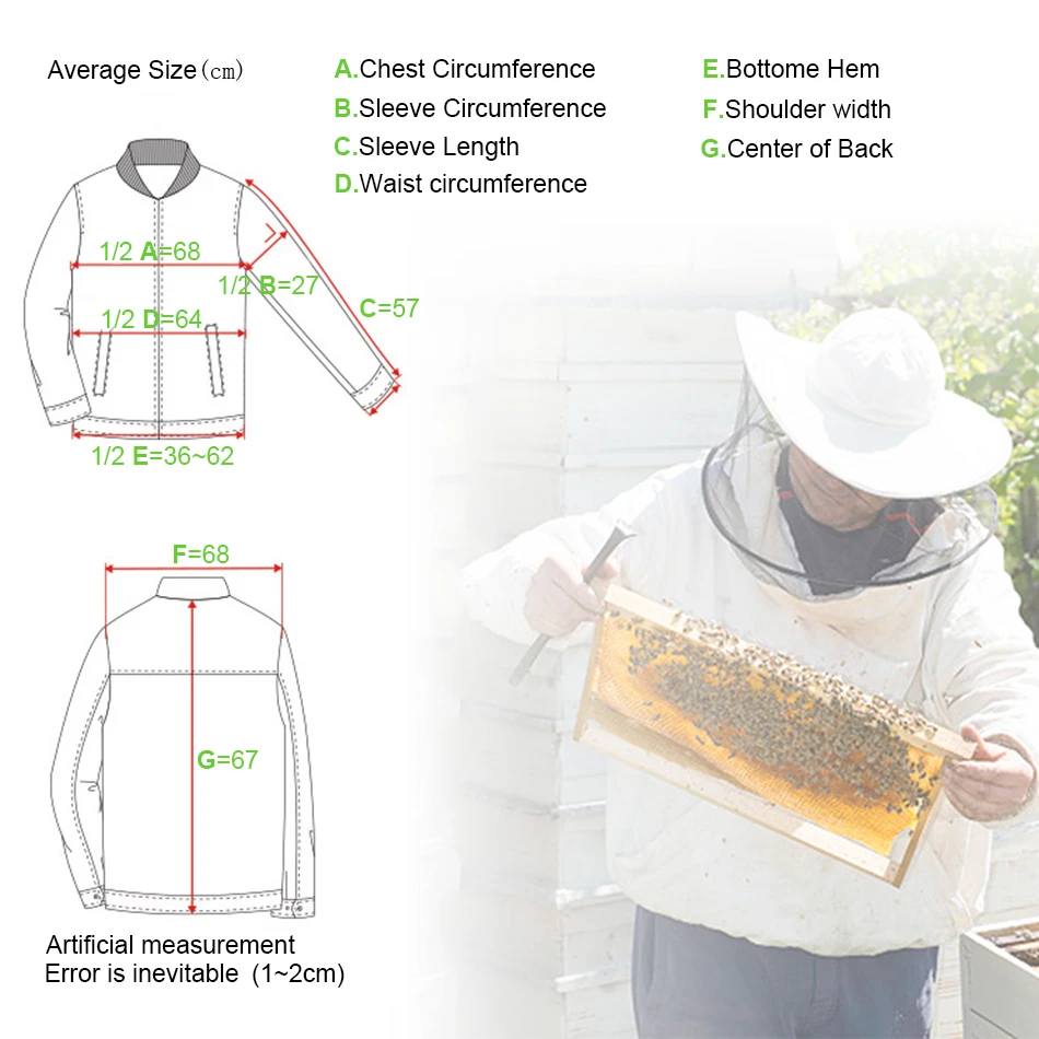 Apcultura Bee Костюм Одежда Куртка для пчеловодства защита для Пчеловодство костюм-Униформа оборудование для пчеловодства