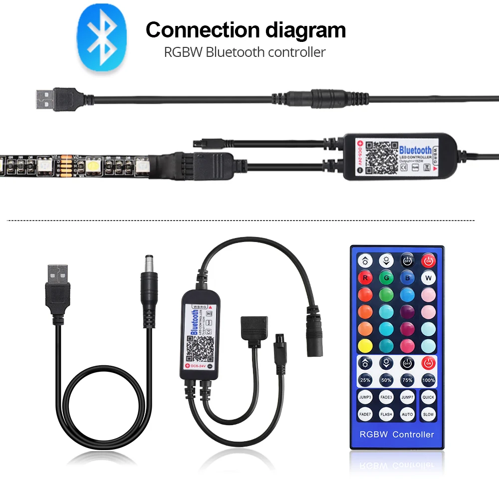 USB Светодиодная лента DC 5V 5050 RGBW RGBWW гибкая светодиодная с Управлением по Bluetooth 40