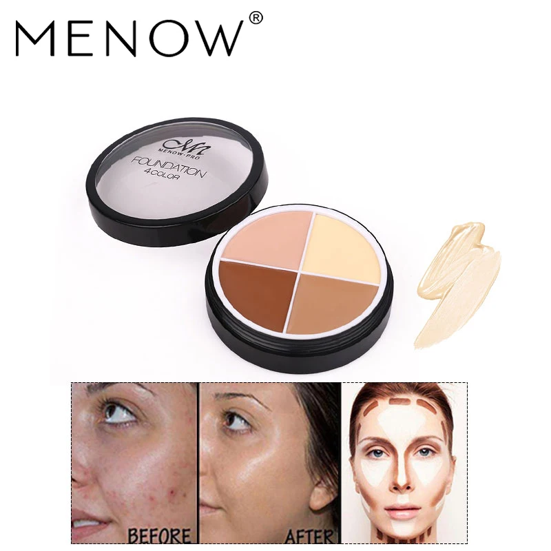 Menow бренд Make Up Set Прозрачный управления масло дышащий порошок 24 ЧАСА прочного и 4