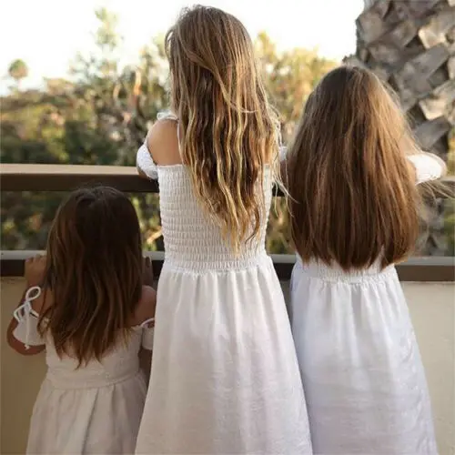 Детские платья-рубашки с открытыми плечами для девочек праздничное длинное