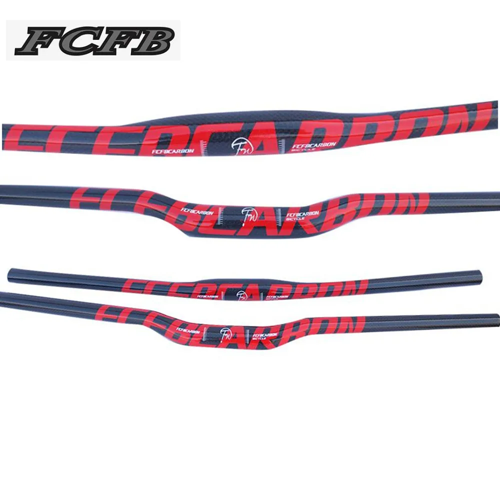 

FCFB 3k carbon handlebar mountain bike bicycles handlebaer 31.8*600/620/660/680/700/720/740/760mm cycling parts rise flat bar