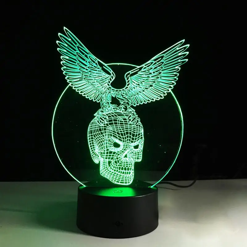 3D светодиодный ночник 7 цветов изменить сенсорный переключатель USB Powered