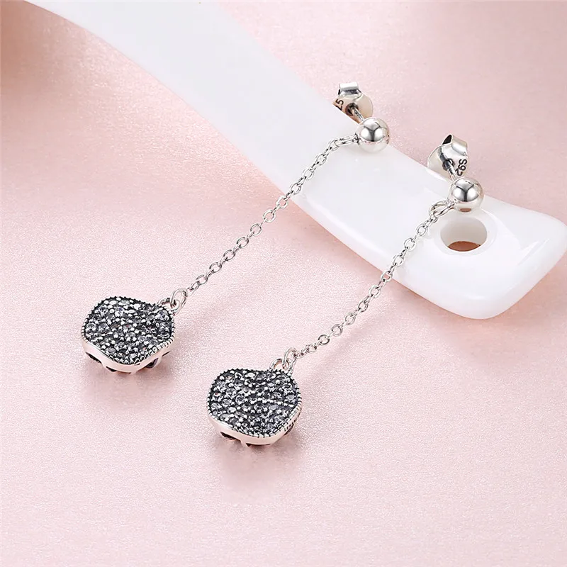 Серьги SVE090 925 Изящные ювелирные серьги верхний AAA циркония для женщины подарок на