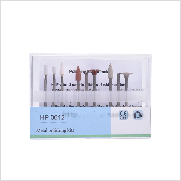 

Good Quality 1 set Dental Porcelain Teeth Composite Polishing Kits HP0612 Polisher for Low Speed Handpiece