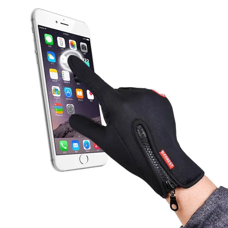 Winter Touch Screen Gloves Men Warm Windproof Glove Fashion Classic Camping Hiking Motorcycle Sports Full Finger Unisex Gloves