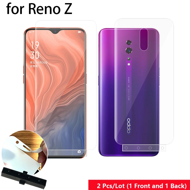 2 шт./лот защита для экрана с защитой от царапин на передней и задней панели OPPO Reno Z