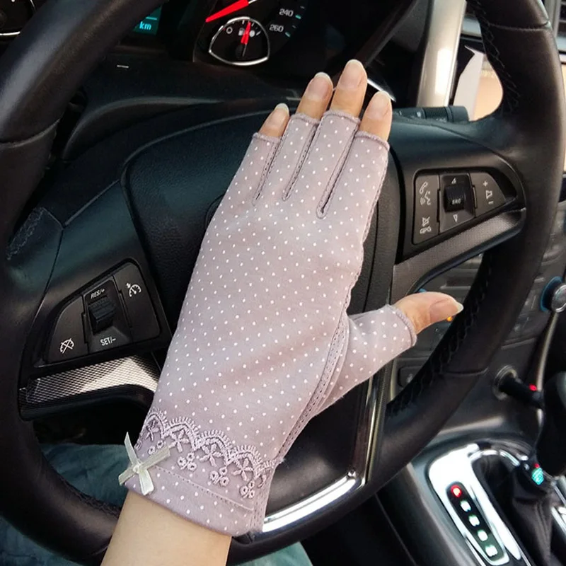 B83 Bean color Женские спортивные Фитнес Велоспорт солнцезащитные Экран Сенсорный экран длинные перчатки без пальцев Для женщин Хлопок Мода Половина перчатки для водителей без пальцев B89 - Цвет: B83 Bean color