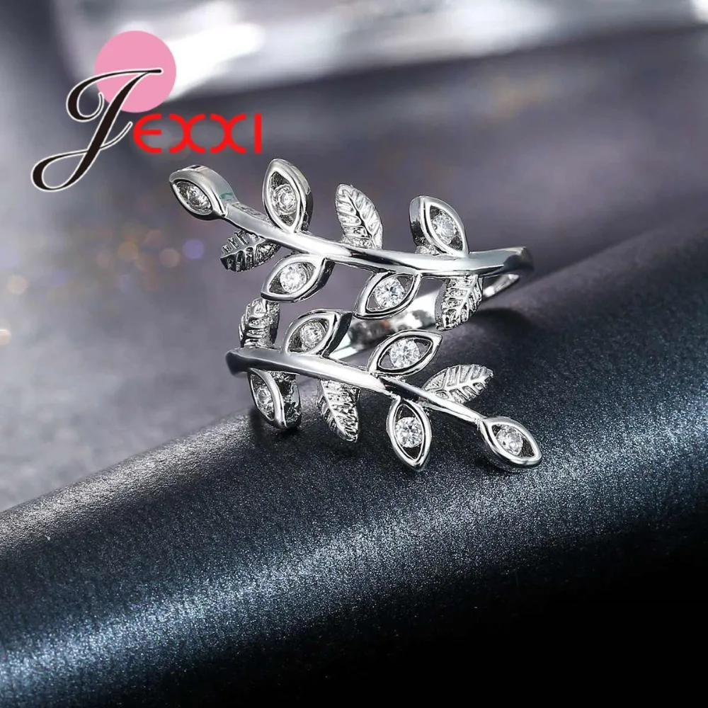 Женское кольцо из серебра 925 пробы с фианитом|wedding engagement ring|leaf ringengagement ring |