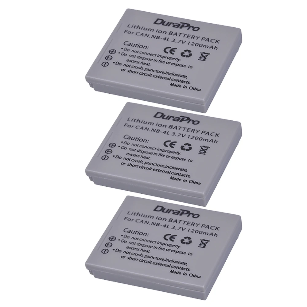DuraPro 1200mAh NB-4L NB4L NB 4L Rechargeable Li-ion Battery For Canon IXUS 40 30 50 55 S5 WA60 TX1 DS4 SD960 IS 255 HS Camera |