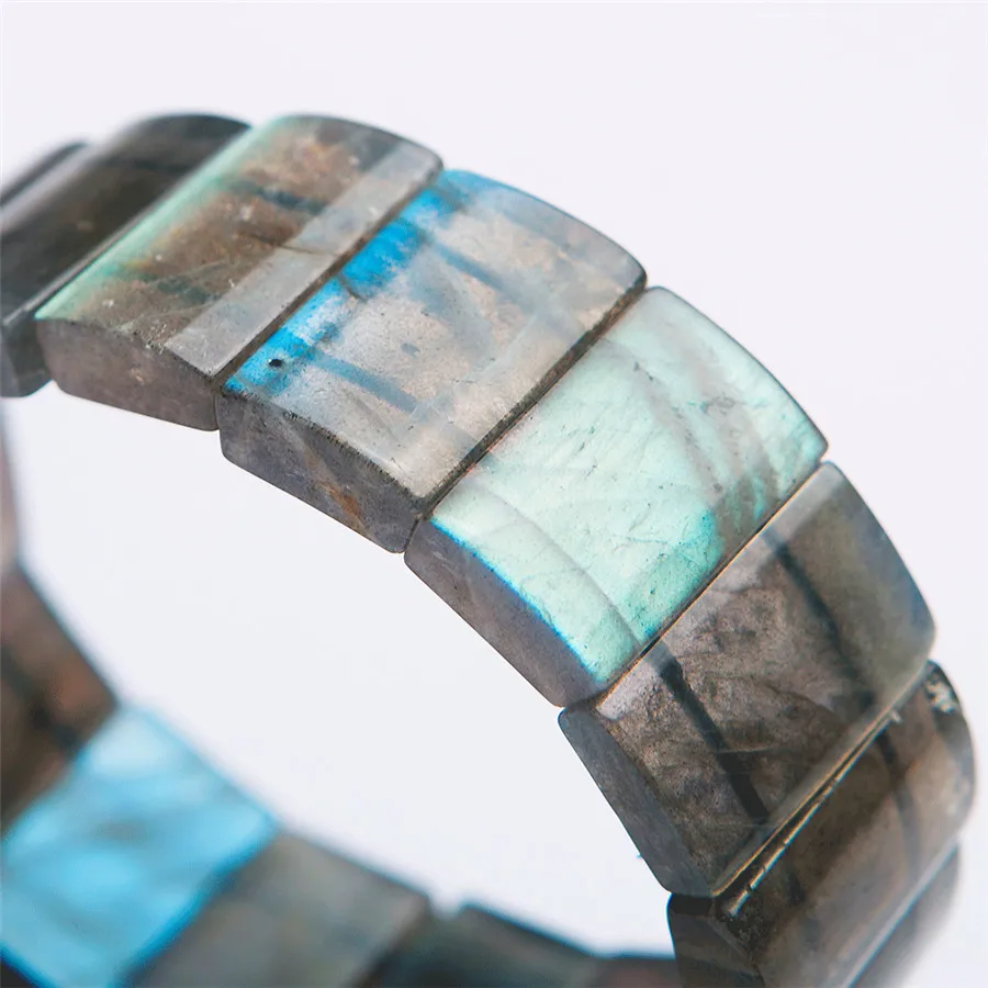 Прямая поставка браслет из натурального Лабрадорита для женщин и мужчин мощный