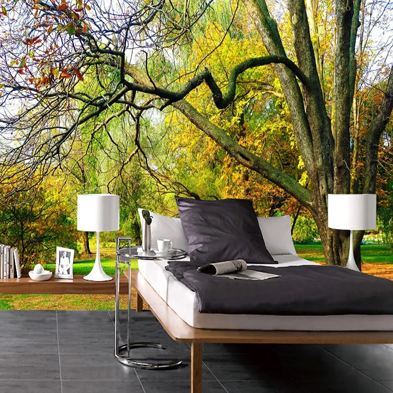 Пользовательские 3D фото обои фрески большое дерево лес Красивые Пейзажи
