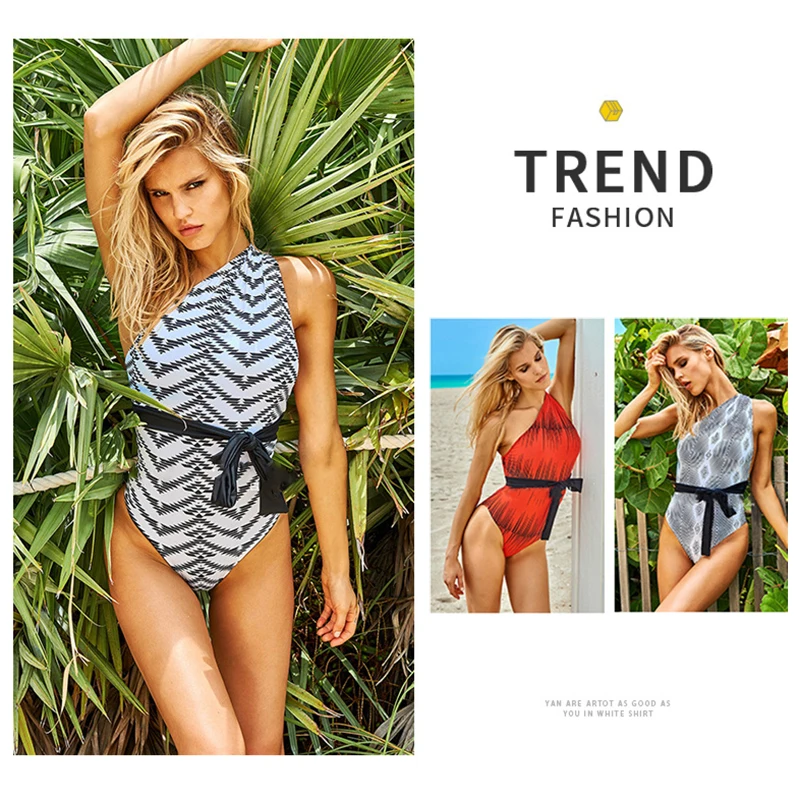 Perfering Новый сдельный купальник сексуальный с принтом женский купальный костюм