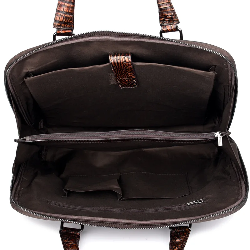 Для мужчин Genune кожаный Портфели Bolso Hombre крокодил Бизнес Сумки ноутбук Сумка