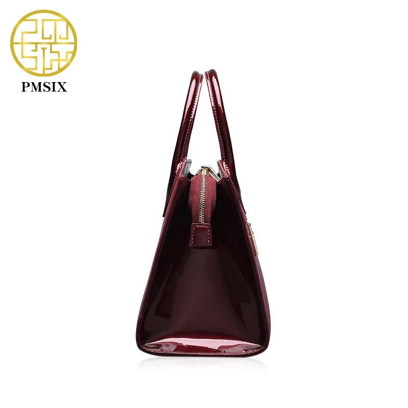 Модная кожаная женская сумка с вышивкой Pmsix элегантная повседневная тоут