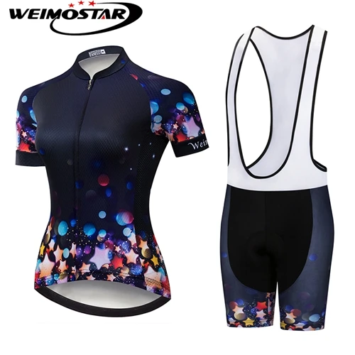 2 Розовый велосипед Джерси WEIMOSTAR женский Велоспорт Джерси pro team Ropa ciclismo Молодежная велосипедная одежда Maillot ciclismo Велоспорт Набор - Цвет: 2