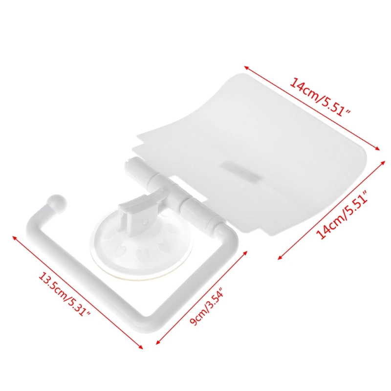 Настенная пластиковая присоска держатель для туалетной бумаги в рулоне с