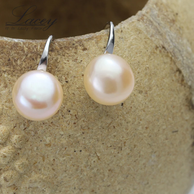 Женские серьги из 100% натурального жемчуга черного серебро 925 пробы подарок на