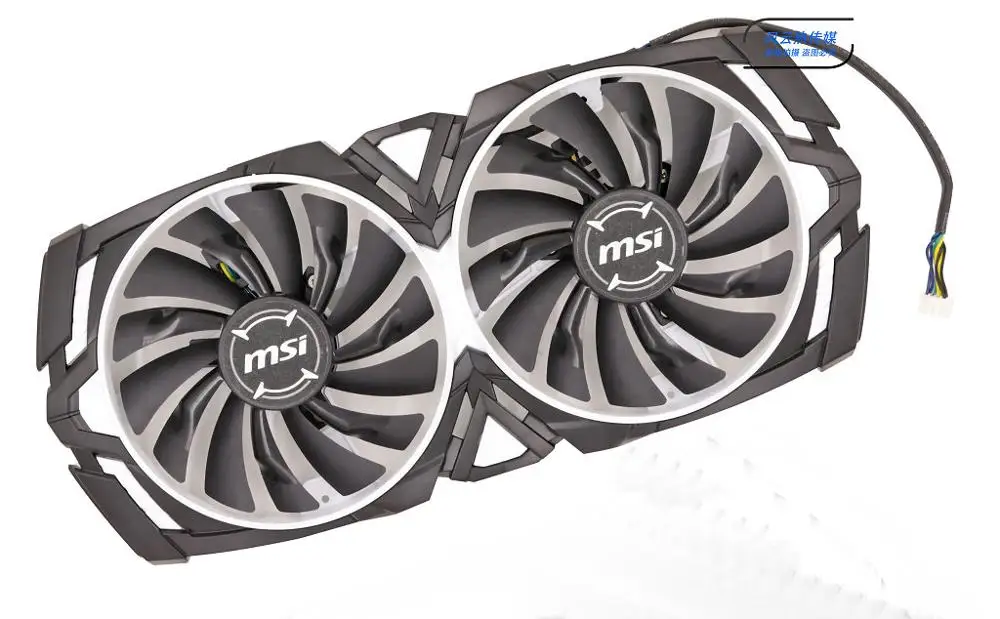 fan with shell Для MSI GTX1080Ti/1080/1070Ti/1070/1060 Броня Графика карты вентилятор охлаждения PLD10010S12HH 12V 0.40A 95 мм диаметр - Цвет лезвия: fan with shell