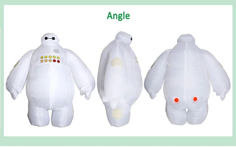 JYZCOS Baymax надувной костюм с буквенным принтом «Большой Герой» 6 маскарадный костюм; Детский костюм на Хэллоуин; Для женщин Человек взрослых Пурим Маскарадный костюм