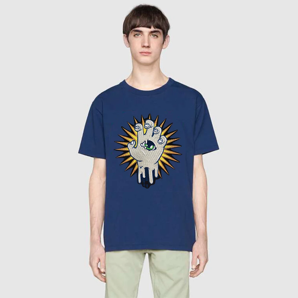 Большой Байкерский значок для куртки с вышивкой скелета от сглаза аксессуар