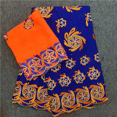 Королевский синий Африканская кружевная ткань швейцарская вуаль кружево высокое качество Базен riche getzner nouveau tissu батик ткань сетка lace5yard/setL1402 - Цвет: Королевский синий