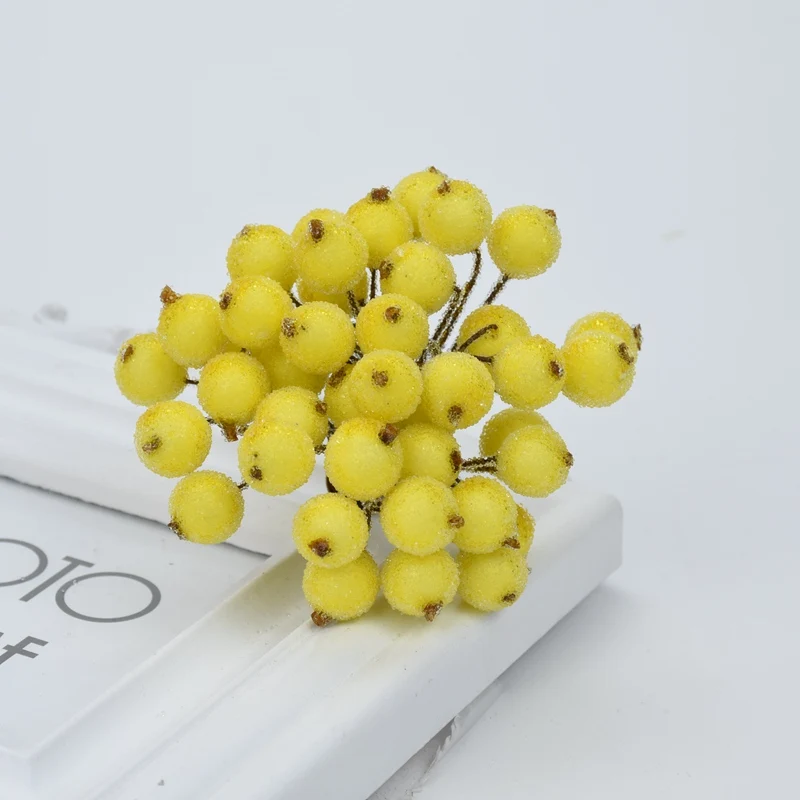 yellow 20 шт/40 голова поддельные искусственные цветы «сделай сам» дома Рождество год Свадебные украшения подарки помпоны флористика гортензия - Цвет: yellow