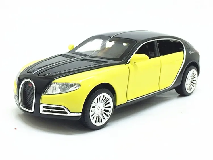 Yellow 1/32 Diecasts игрушечный транспорт Bugatti Galibier модель гоночной машины игрушки для мальчика металлическая игрушка Коллекция рождественских подарков - Цвет: Yellow