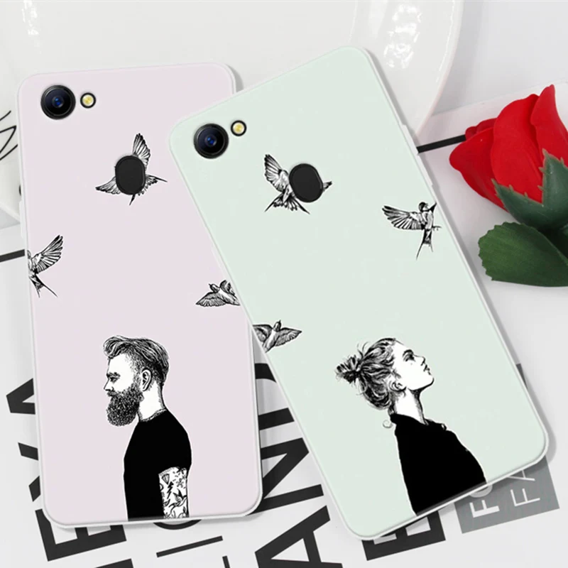 Caetoon Fastion Case For OPPO F7 TPU Painted Mobile Phone Shell Cute Cartoon Color Handset Case.18 Beautiful Colors!Color Cat! |