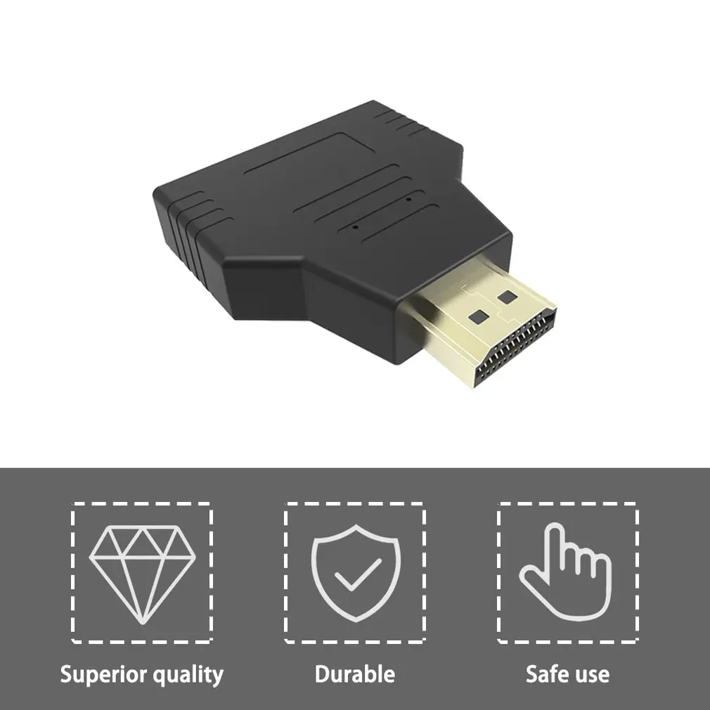 1080p 1 в 2 Переходник HDMI разветвитель папа-2 Женский Onversion Head Adapter