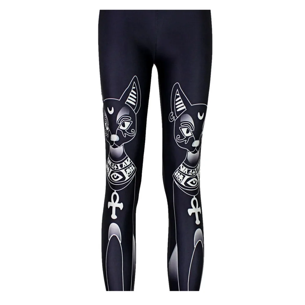 

New Women Fitness Leggings Cat Print Slim Pants pencil Leggings Drop Shipping