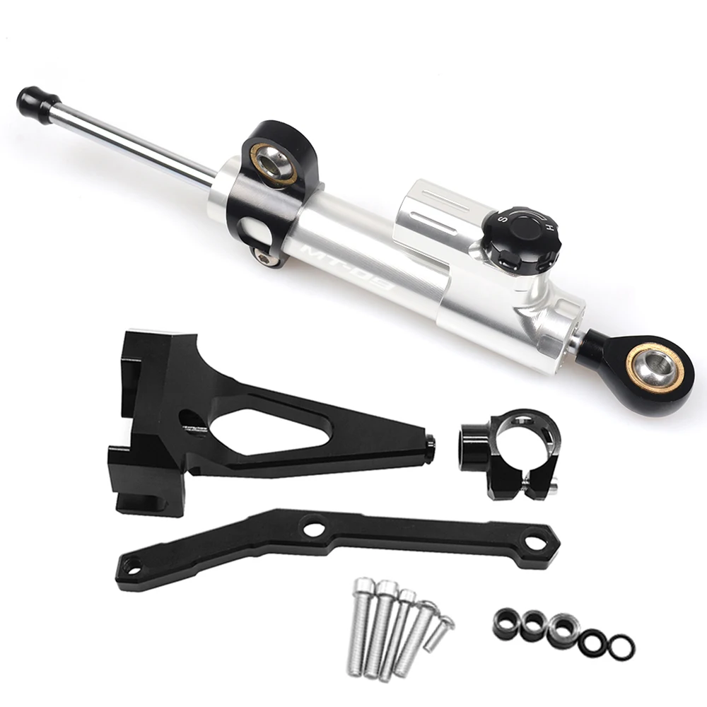 BK-SL-BK-MT09 Steering рулевой Стабилизатор демпфер кронштейн крепление мотоцикла для YAMAHA mtmt09 MT FZ 09 FZ09 FZ-09 2013 - Цвет: BK-SL-BK-MT09