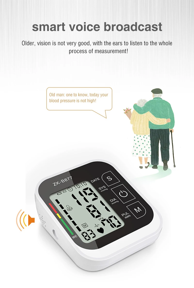 JZIKI предплечье крови Давление монитор Heart Beat Meter машина цифровой ЖК тонометр Сфигмоманометр измерения автоматический черный измерение кровяного давления измеритель артериального давления