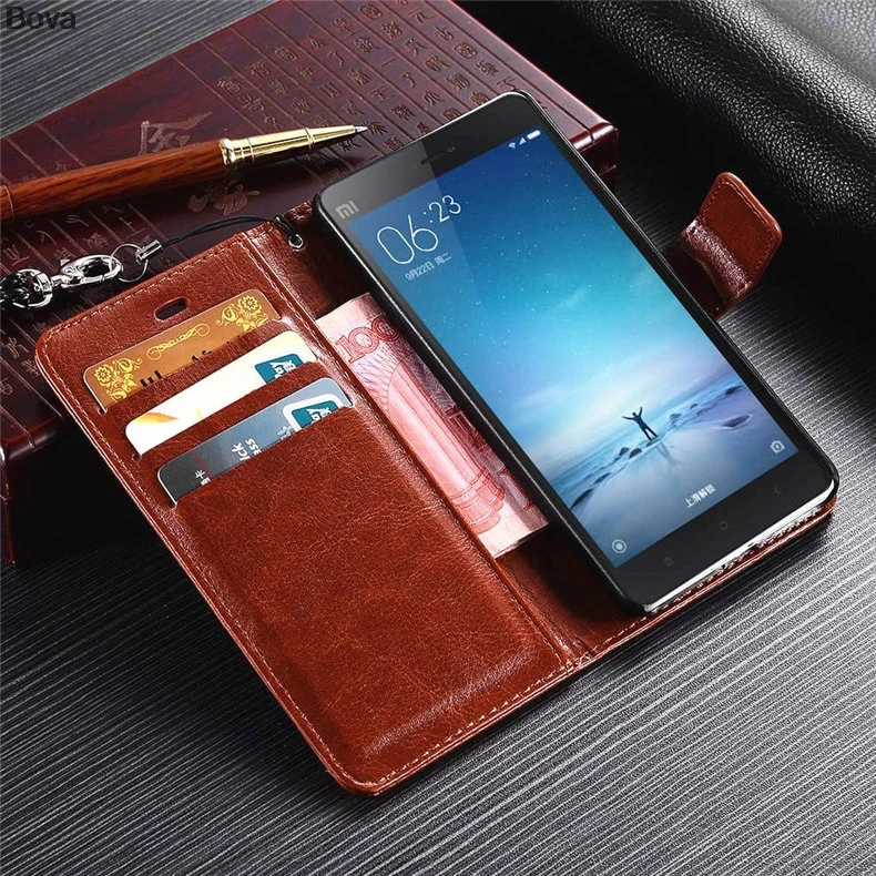 Чехол Fundas Xiaomi Mi4C Mi4i держатель для карт чехол Mi4c Mi 4c 4i телефона из искусственной