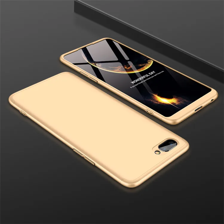 Local gold 360 полная защита противоударный чехол для Oppo AX5 чехол Роскошный Жесткий PC 3 в 1 задняя крышка для Oppo AX5 A X5 A5 бронированный чехол 6,2" - Цвет: Local gold
