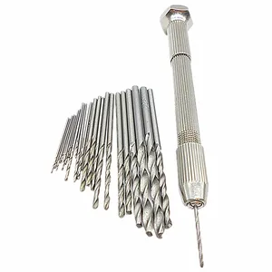 25 шт. 0,5 мм-3 мм мини микро сверла Hss набор сверл с поворотной головкой штифт тиски ручная дрель патрон ювелирные изделия бисер ручная дрель