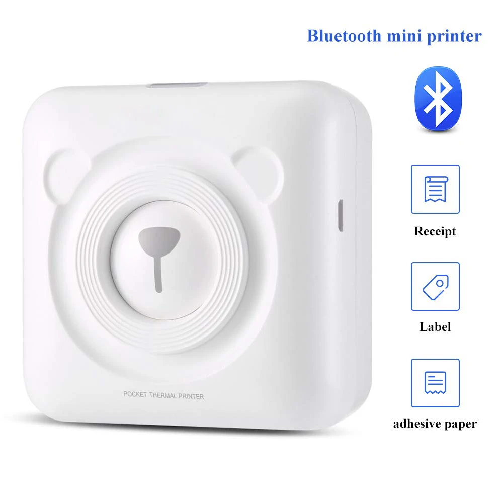 Портативный термальный Bluetooth принтер 58 мм мини беспроводной POS Термальный фото