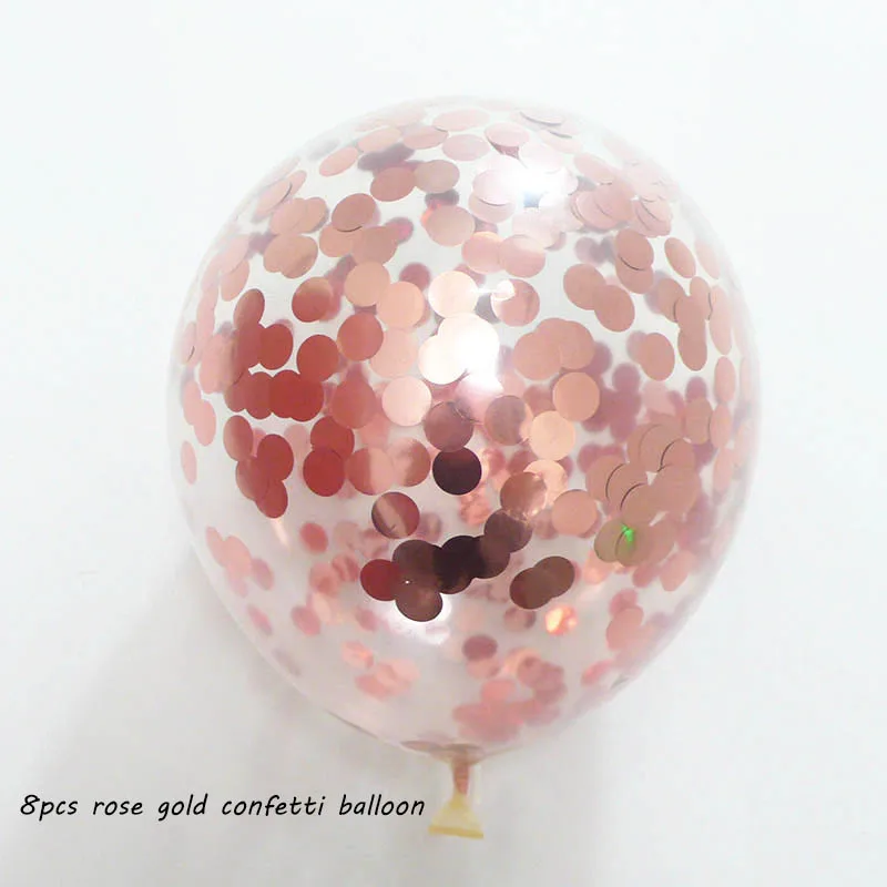 8pcs confetti ball 1 комплект 16 дюймов розовое золото буквы "Bride to be" воздушных шаров в форме сердца воздушные шары из фольги курица декорации на свадьбу, вечеринку принадлежности для вечеринки-девичника - Цвет: 8pcs confetti ball