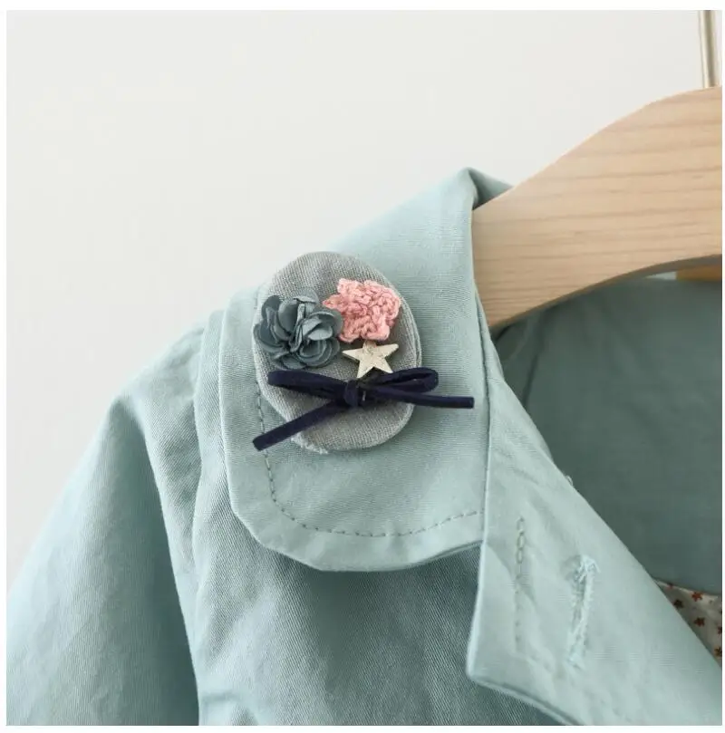 2017 детская одежда тренчкот для девочек верхняя пальто на весну и осень модная