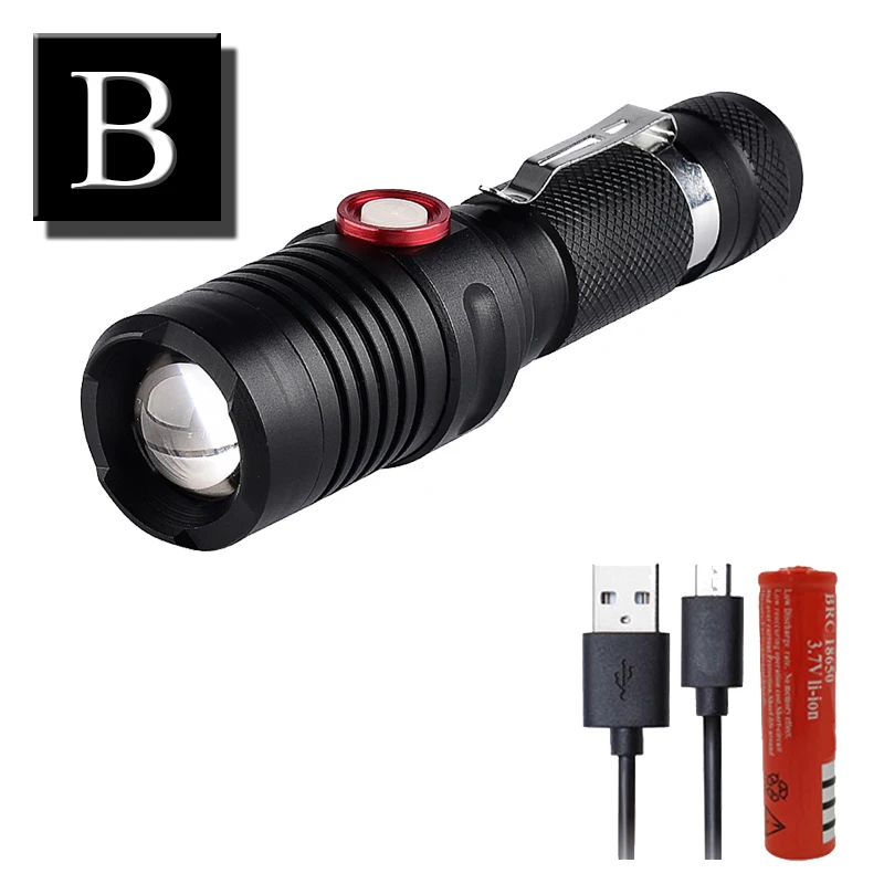 Option B Litwod Z201282 50000 люмен лампа XHP70.2 мощный фонарик Micro USB Zoom СВЕТОДИОДНЫЙ Фонарь XM-L2 U3 18650 или 26650 батареи для кемпинга - Испускаемый цвет: Option B