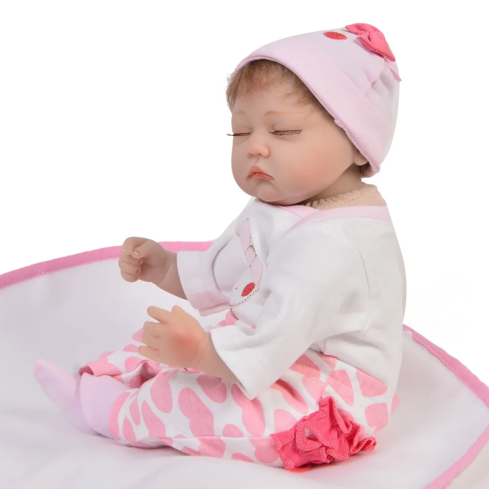 Реалистичная кукла для новорожденных 17 дюймов мягкая силиконовая виниловая