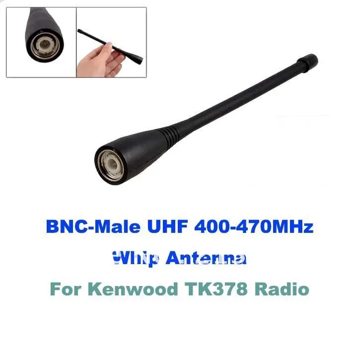 UHF 400-470MHz BNC-Male Whip Antenna for Kenwood TK378 Two-way Radio