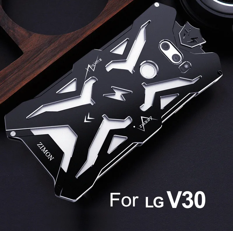 ZIMON Armor алюминиевый чехол для LG V30 из сплава металла Coque Fundas противоударный тяжелых