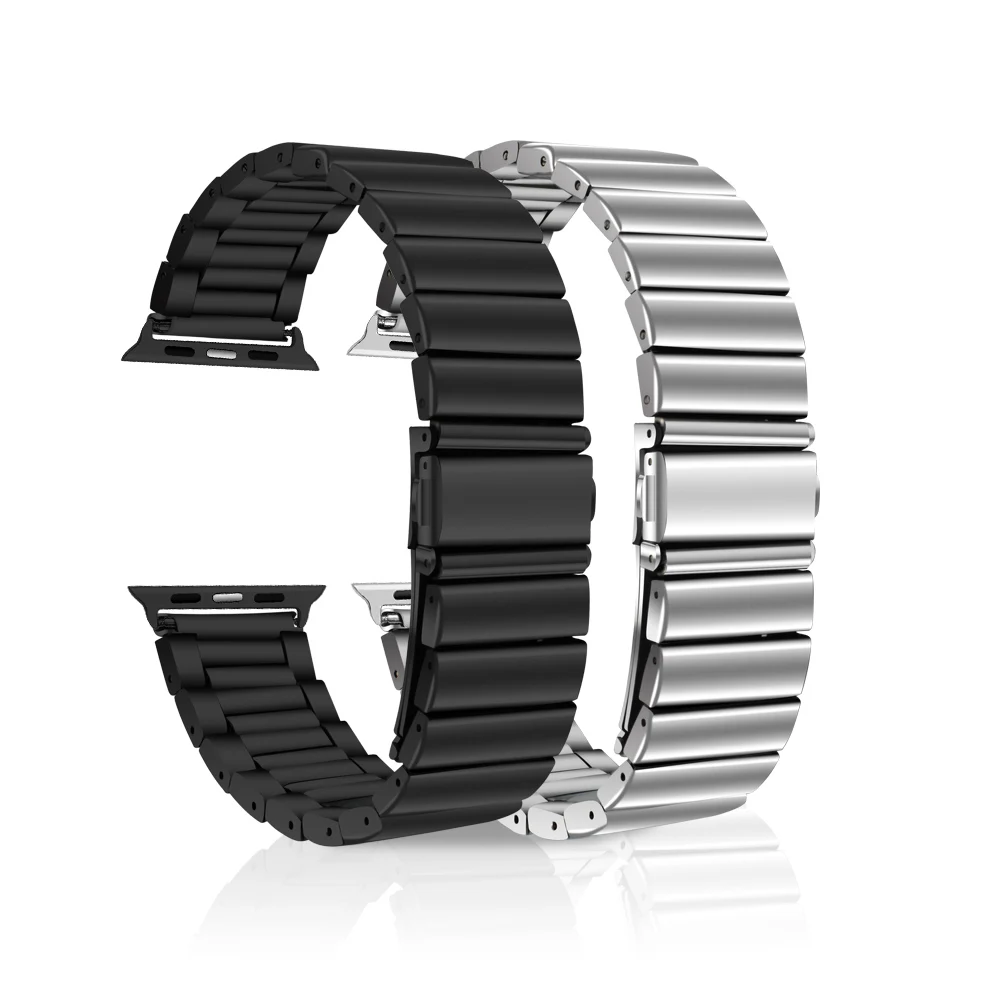 Ремешок из нержавеющей стали для apple watch праздничный браслет iWatch 4 40 мм 44 38 42 |