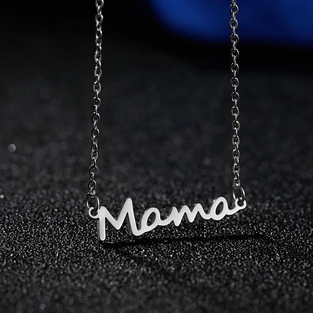 Rinhoo I Love Mama колье с подвеской в виде буквы золотого цвета из нержавеющей стали