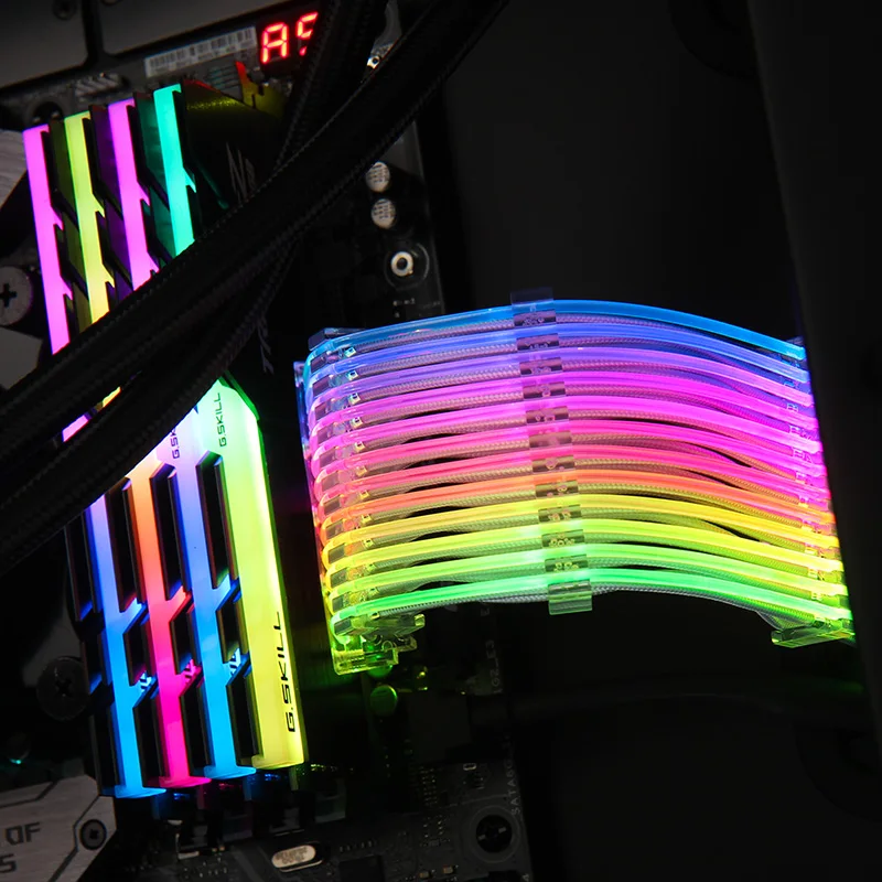Bykski LIANLI радуга цвет 24Pin материнская плата Удлинительный кабель 8PIN + GPU Расширенный