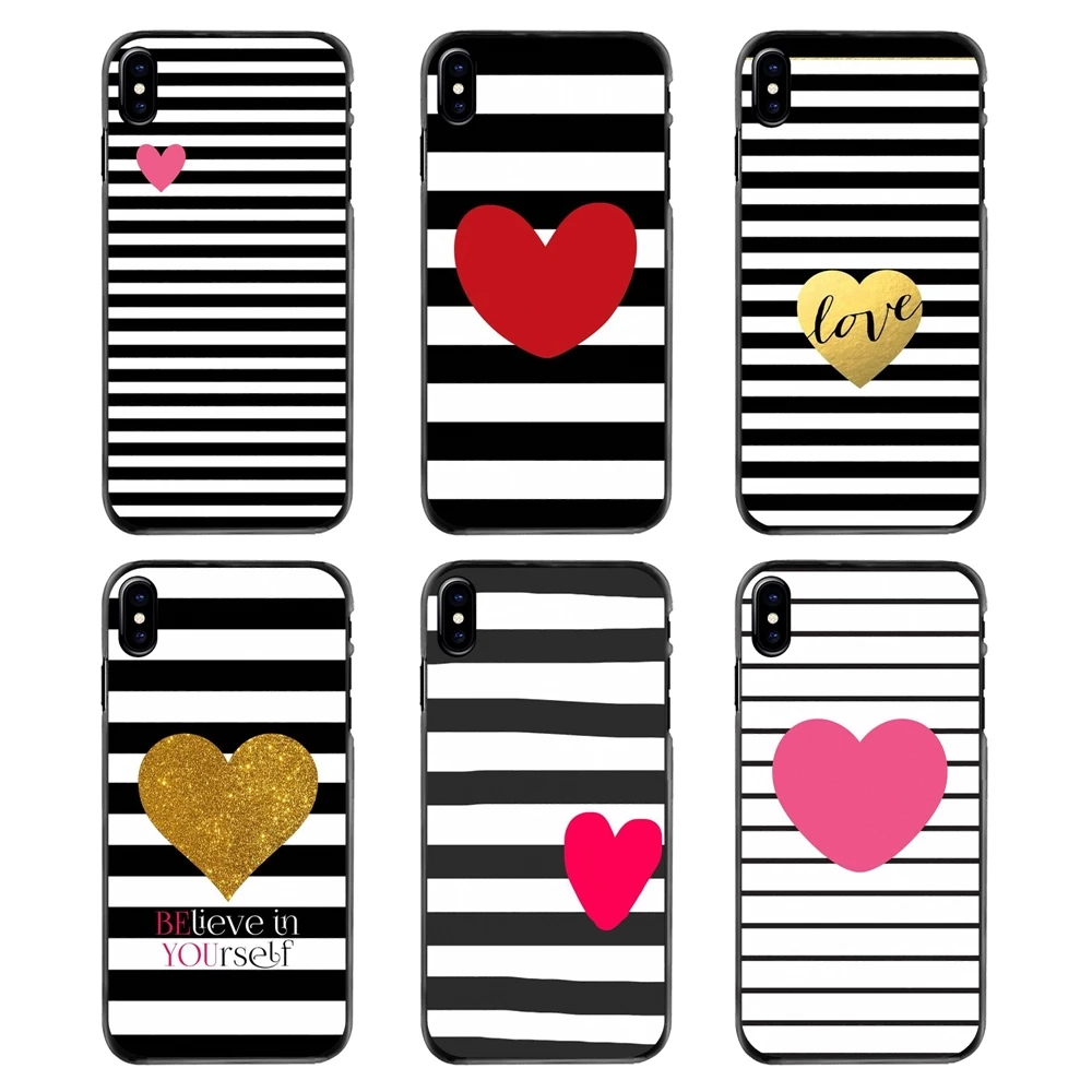 Pink Rose Heart With Stripes Poster Hard Phone Bag Case For Sony Xperia X XA XZ M2 M4 M5 C3 C4 C5 T3 E4 E5 Z Z1 Z2 Z3 Z5 Compact |