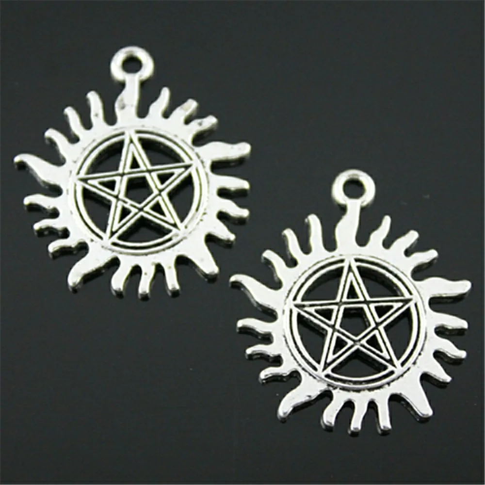 WYSIWYG 3 шт 30x26 мм Подвески Sun Star и Charm And винтажные DIY аксессуары для изготовления