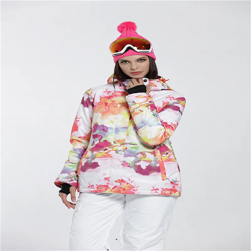 GSOU SNOW Brand Лыжная куртка женский лыжный костюм камуфляж сноуборд водостойкая