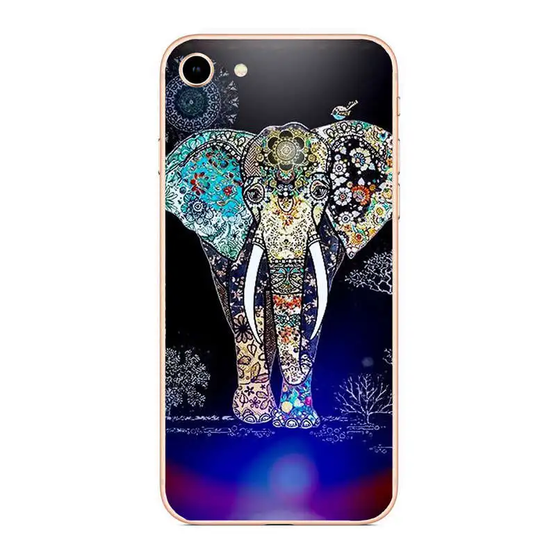 Мягкие силиконовые чехлы для телефонов Kulia Tribal Tattoos Elephants iPhone 6 6S 7 8 plus 5S SE X Capinha |