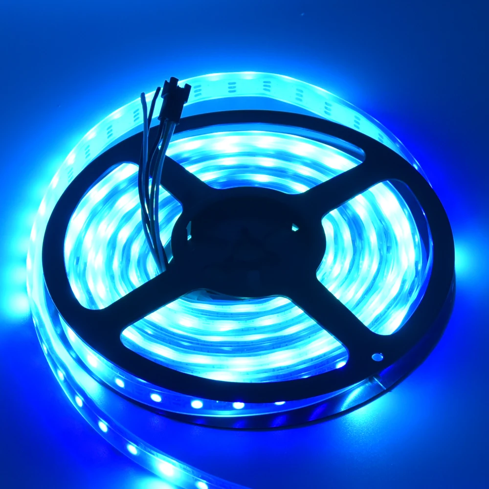 Светодиодный индикатор IP20 IP67 DC5V 12v 1m 4m 5m WS2812B Smart RGB светодиодный чёрно-белые
